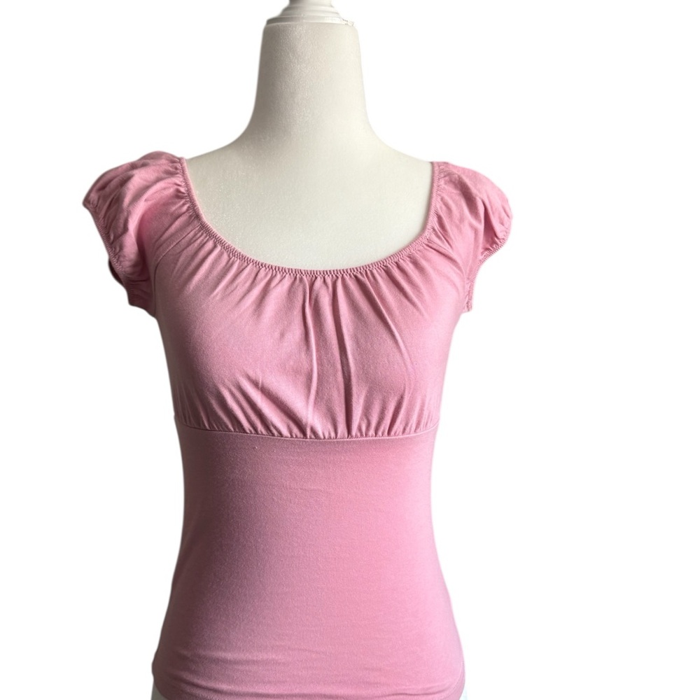 Aritzia Pink Cap Sleeve Blouse